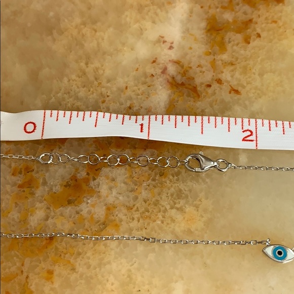 Dainty Sterling silver Evil Eye Necklace 18” 1pc - Picture 8 of 9